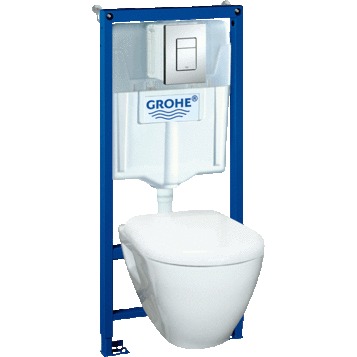 Комплект инсталляция и унитаз подвесной  GROHE  Rapid SL  39186000